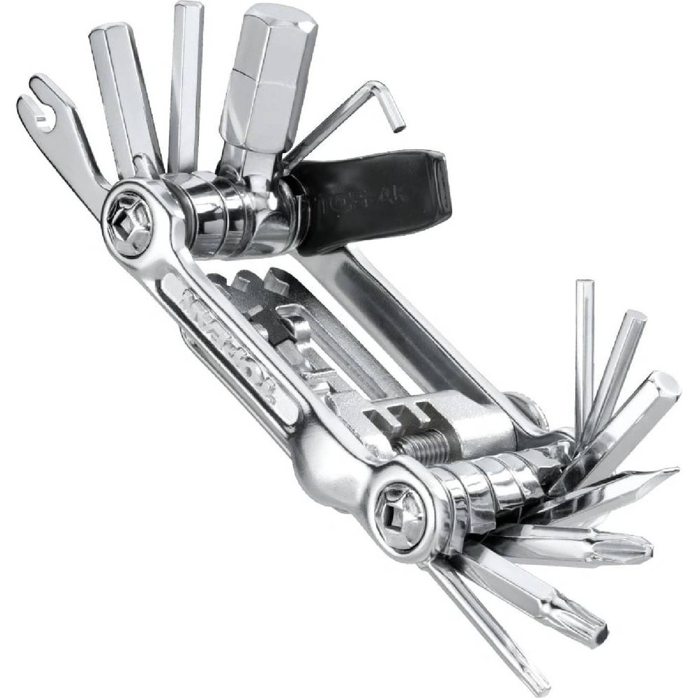 Multiklíč Topeak Mini 20 Pro s rozloženými nástroji